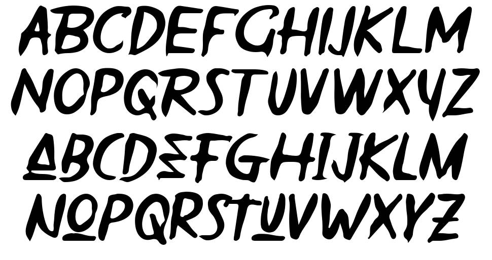 Theoda font specimens