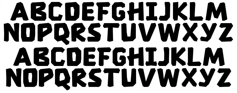 Therestone font specimens