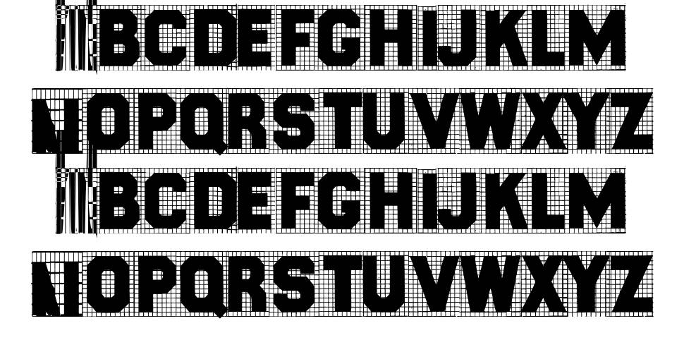 Thespian font specimens