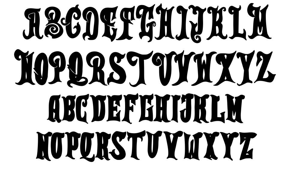 Thetian font specimens