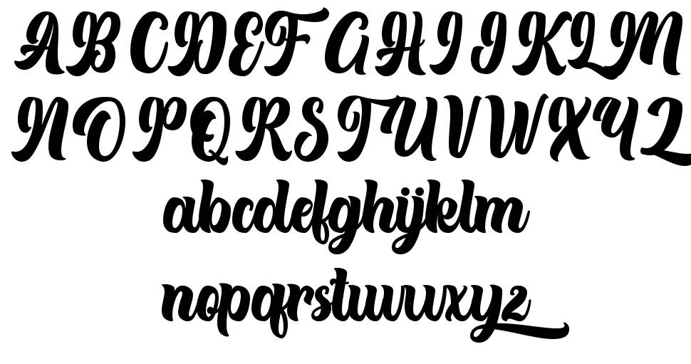 Theyriad Script font Örnekler