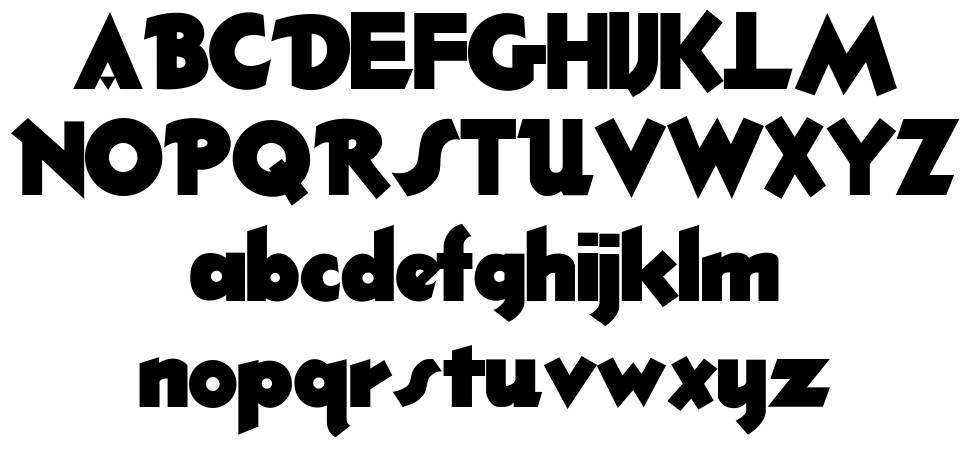 Thick Deco font specimens