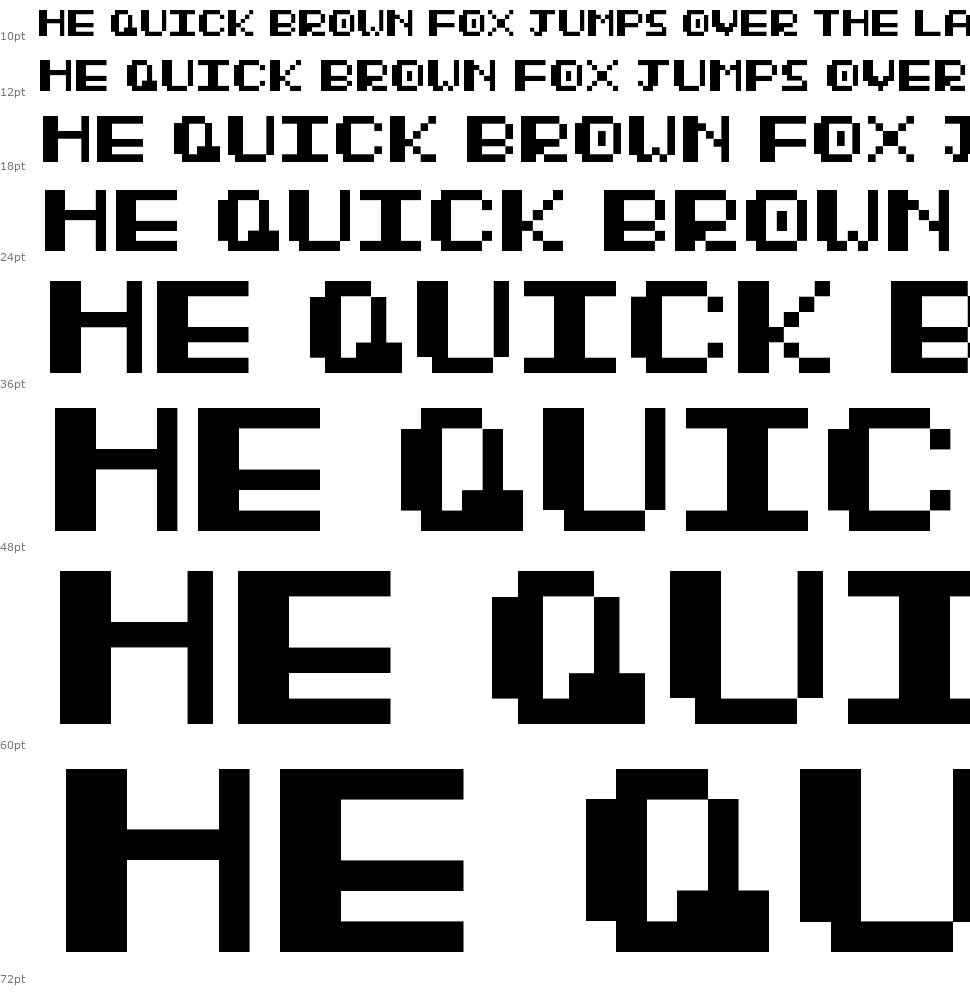 Thick Pixel font Waterfall