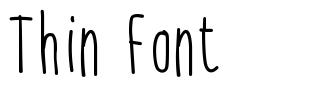 Thin Font font