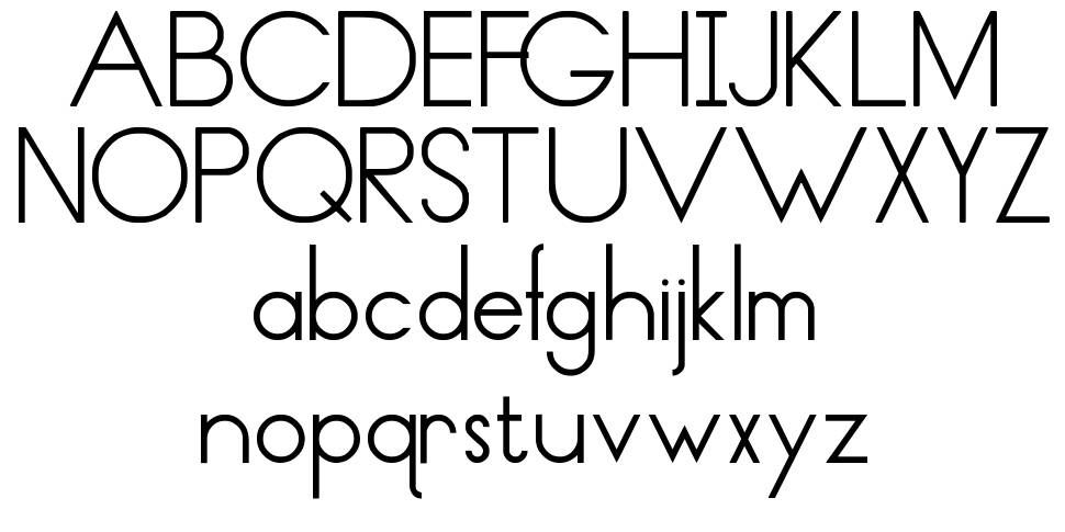 Thin Lines and Curves font specimens