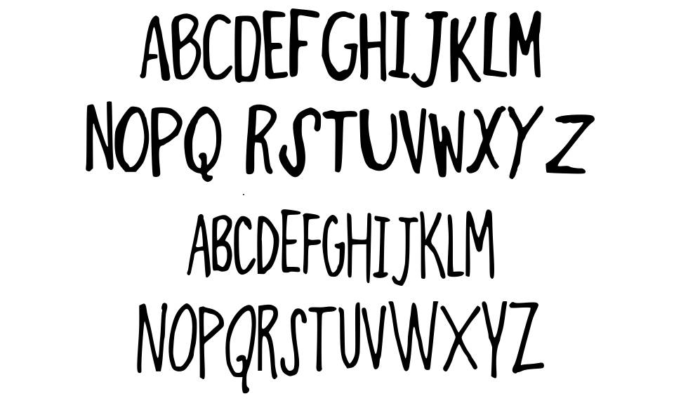 Thin Minty font specimens