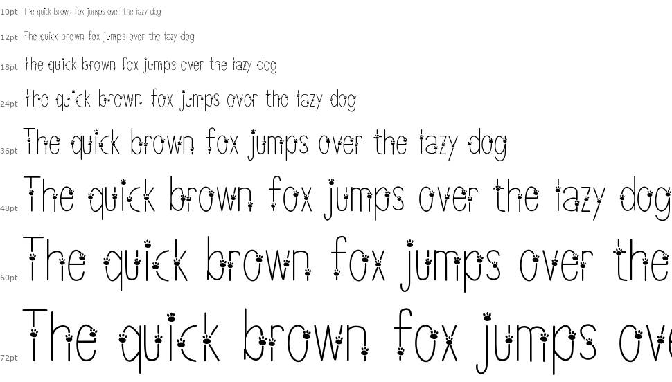 Thin Paws font Waterfall