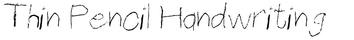 Thin Pencil Handwriting schriftart