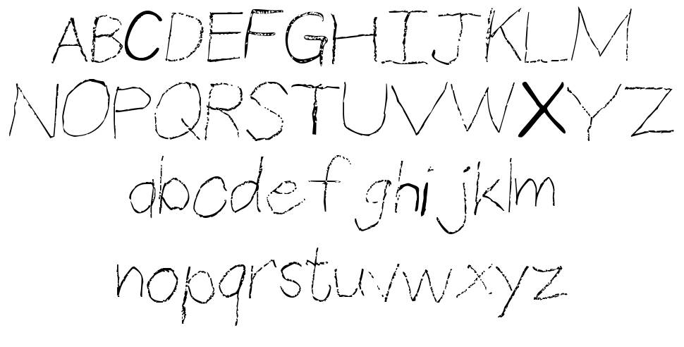 Thin Pencil Handwriting font specimens
