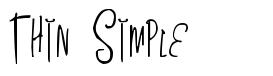 Thin Simple 字形