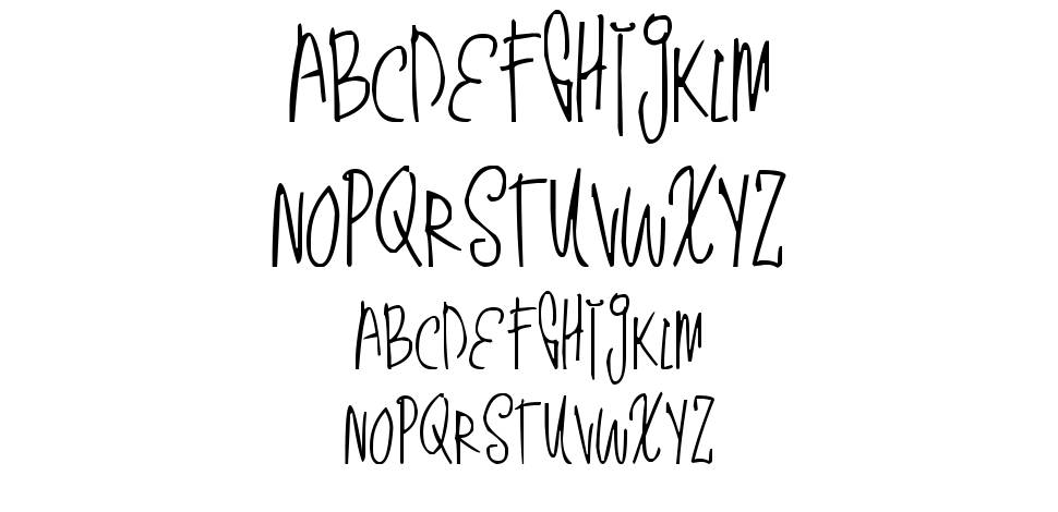 Thin Simple font specimens