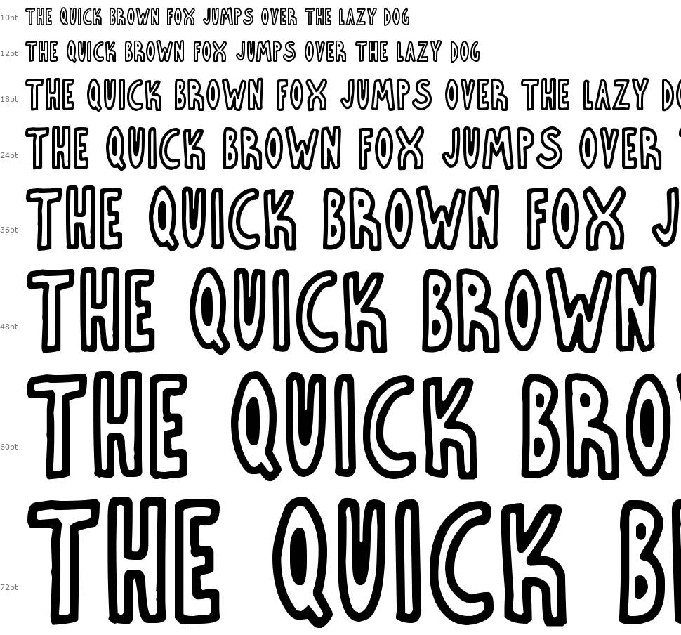 Thin Toon Outlines font Şelale