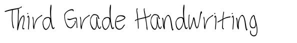 Third Grade Handwriting carattere