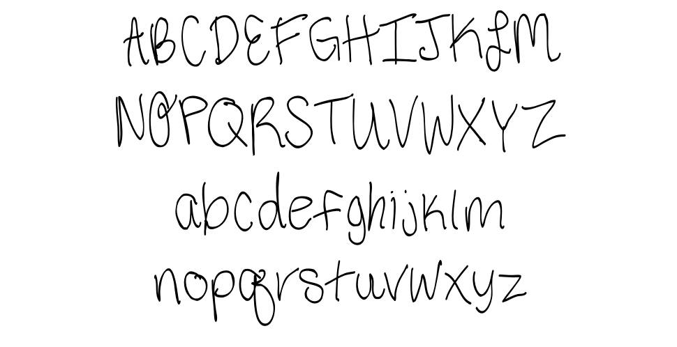 Third Grade Handwriting 字形 标本