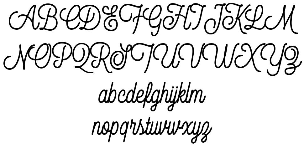 Thirdlone font specimens