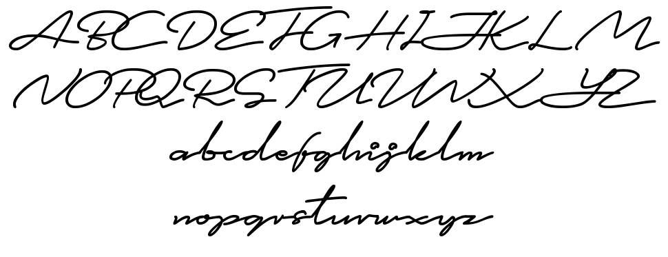 This is Signature font specimens
