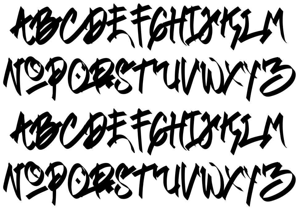 Thishub Graffiti font specimens
