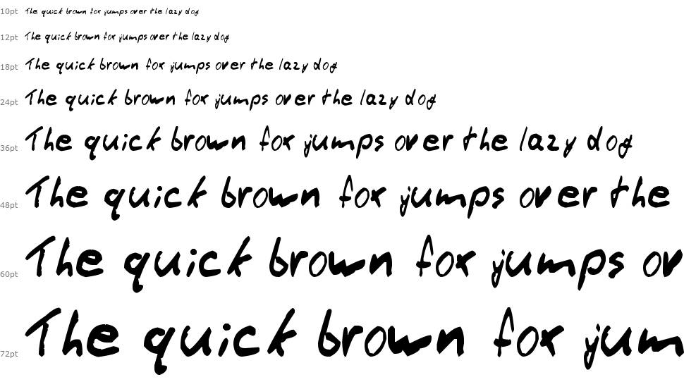 Thommy Handwrite fonte Cascata