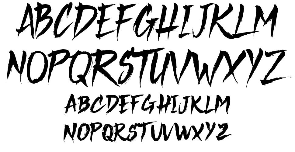 Thorletto font specimens