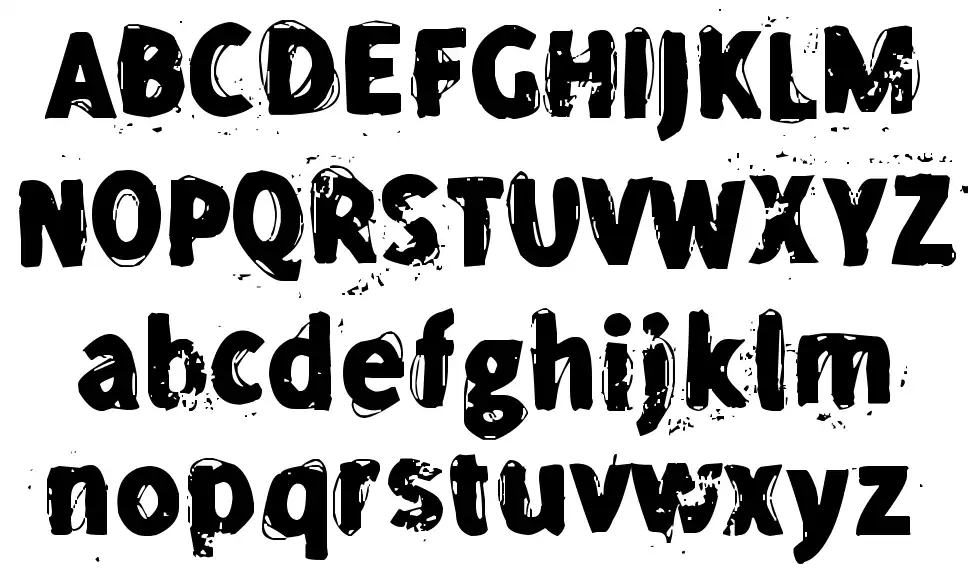 Thoughts font specimens