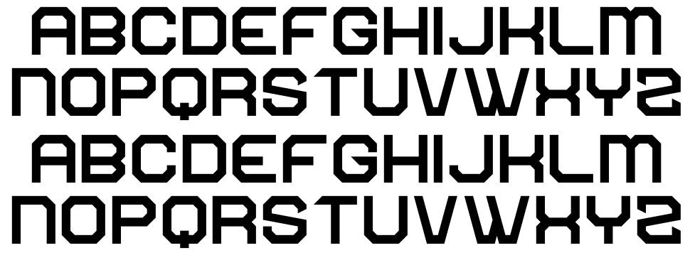 Three Point font specimens