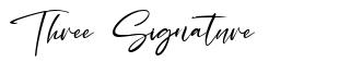Three Signature font