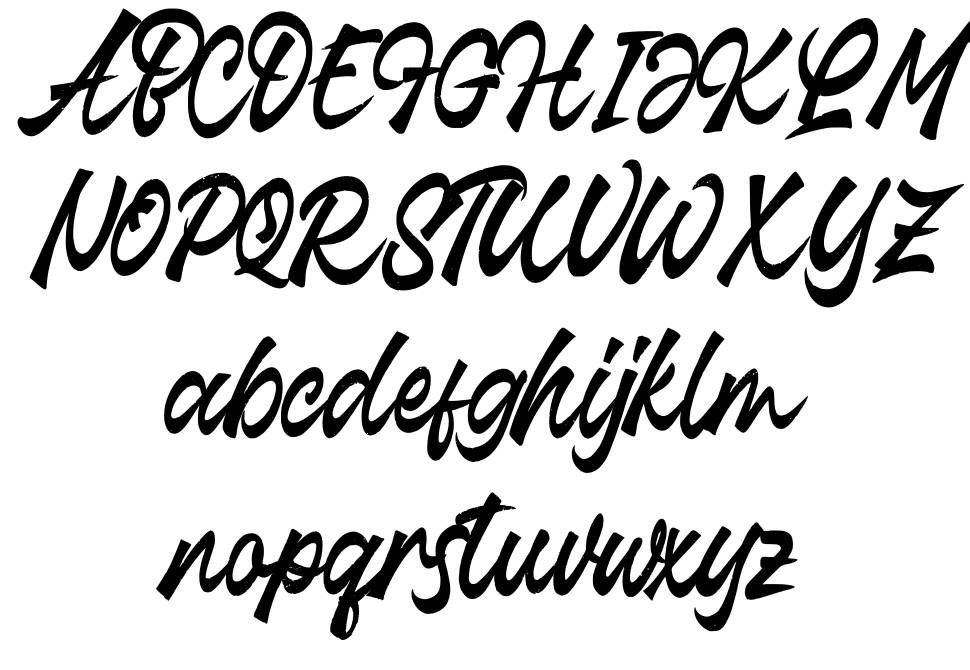 Thrillington Script font specimens