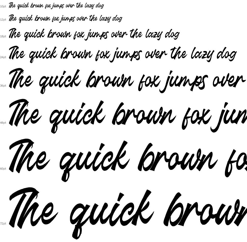 Thrillington Script font Şelale