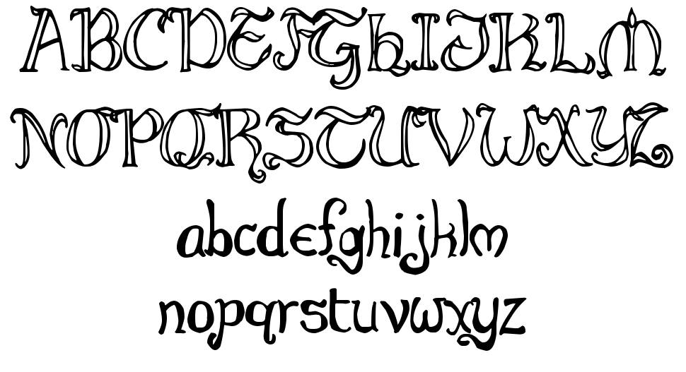 Throrian font specimens
