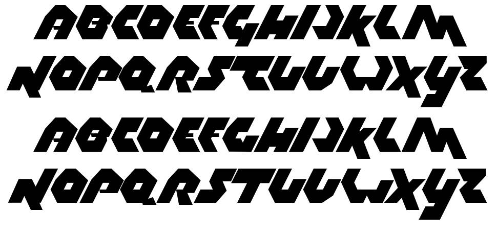 Thrust font specimens
