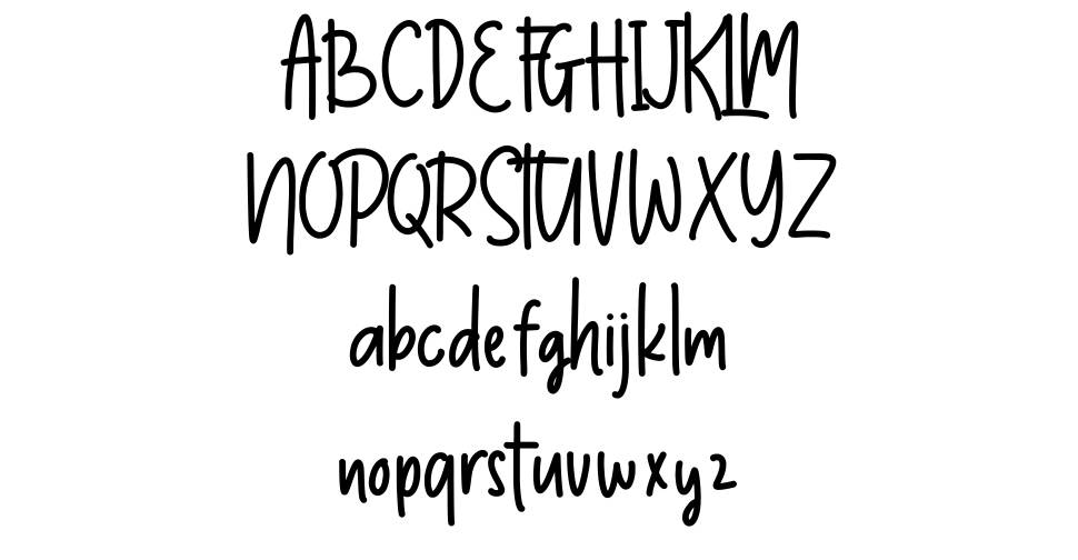 Thumbelina font specimens