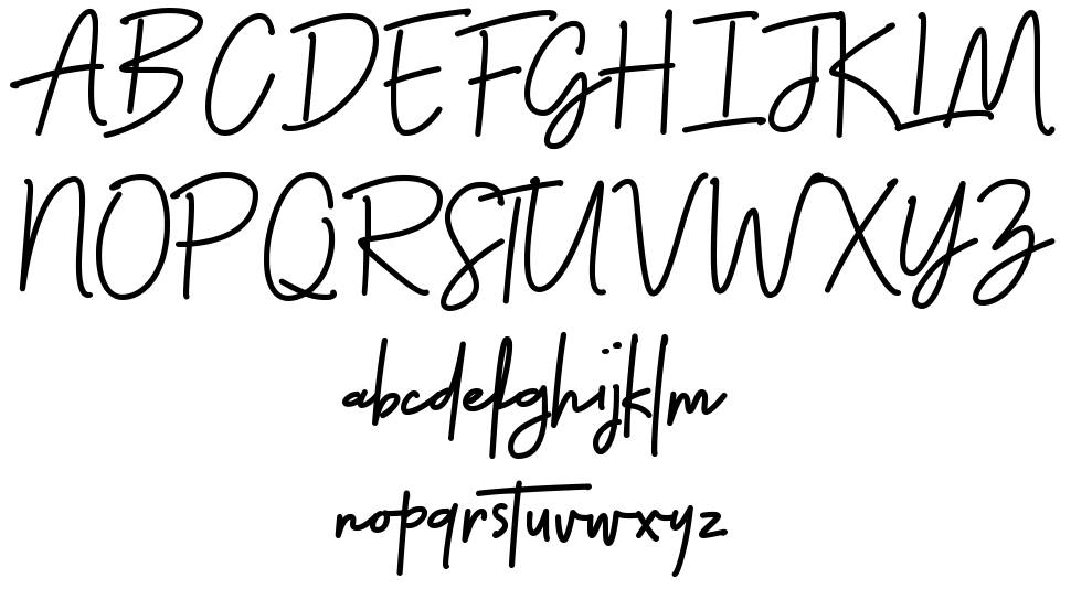 Thunderlightning Script font specimens