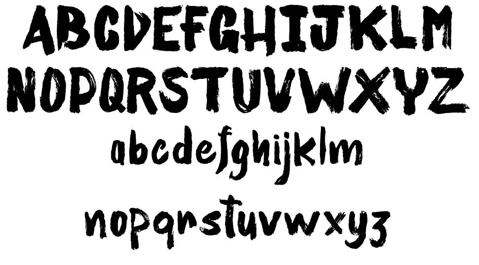 Thurdy Sicks font specimens