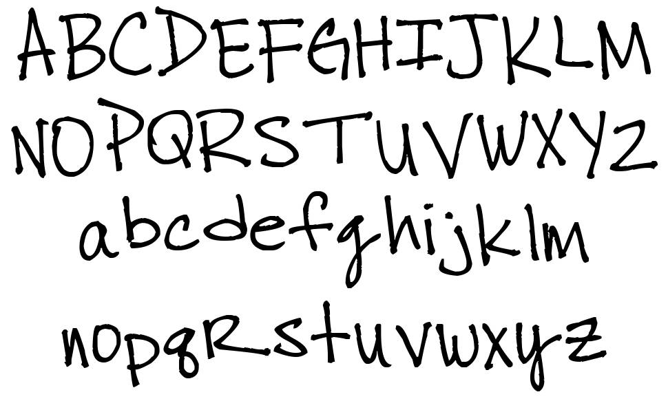 Thuys Chicken Scratch font