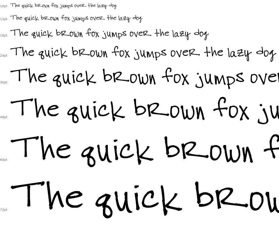 Thuys Chicken Scratch font Waterfall