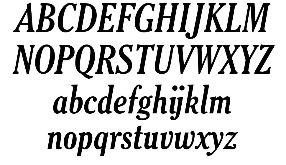 Thyssen J font specimens