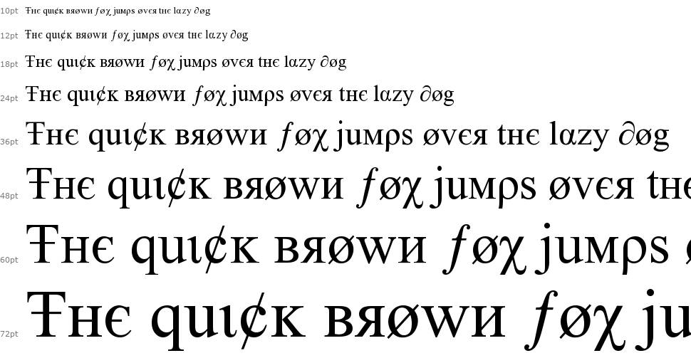 Tiboo 5 font шрифт Водопад