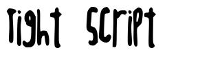 Tight Script font