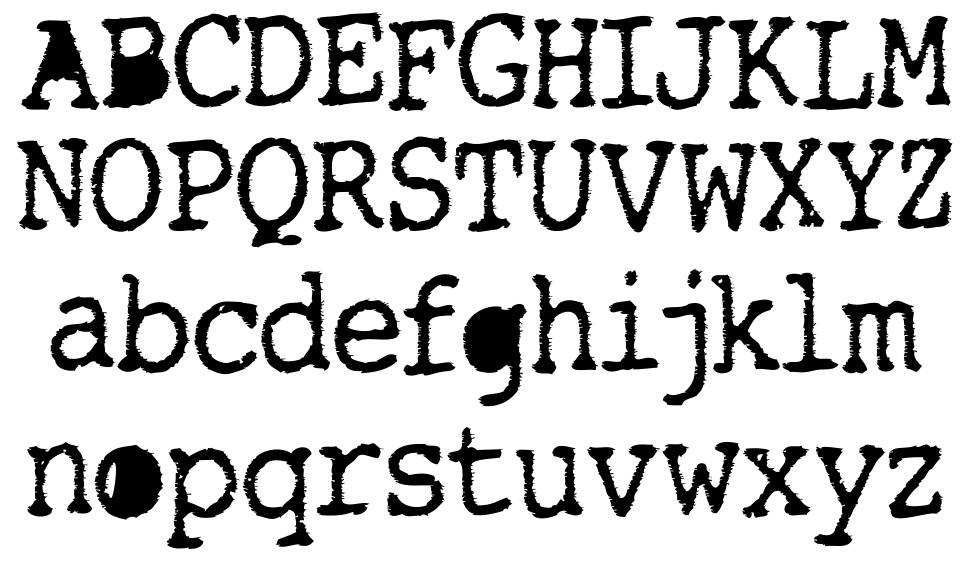 Tight Writer font specimens