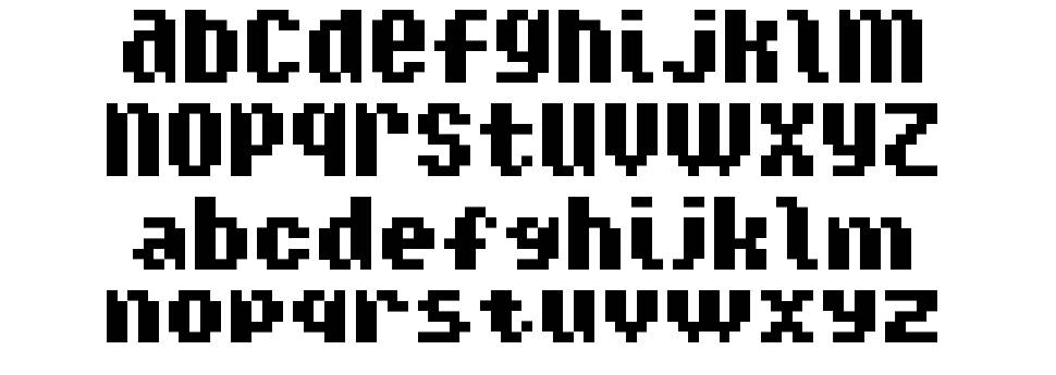 Tiny Islanders písmo Exempláře