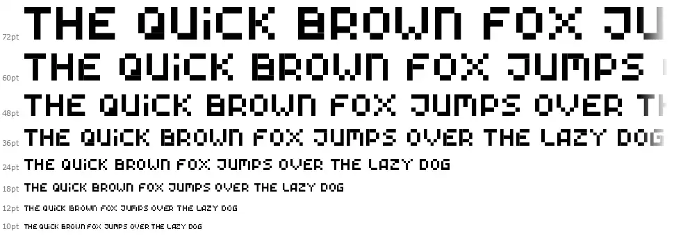 Tiny Pixyfont waterfall