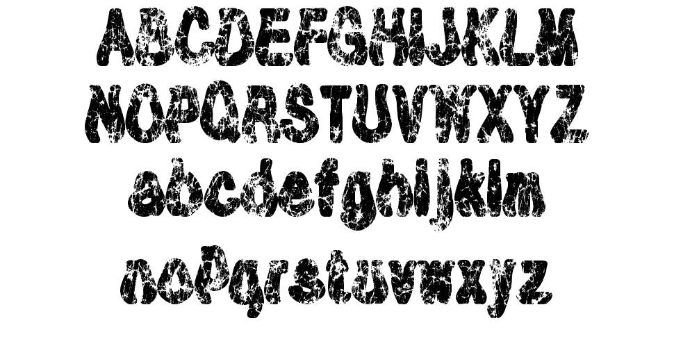 Tioem Black Distressed font specimens