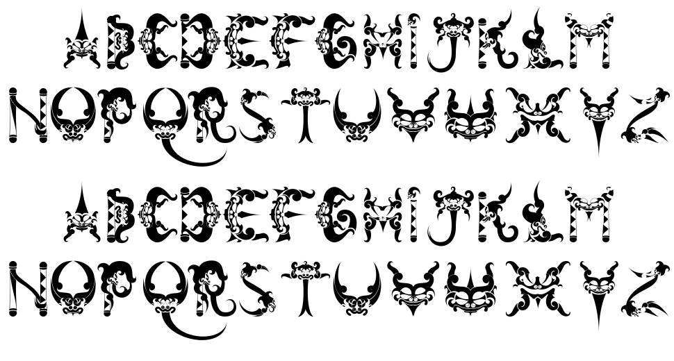 Tiranafont font specimens