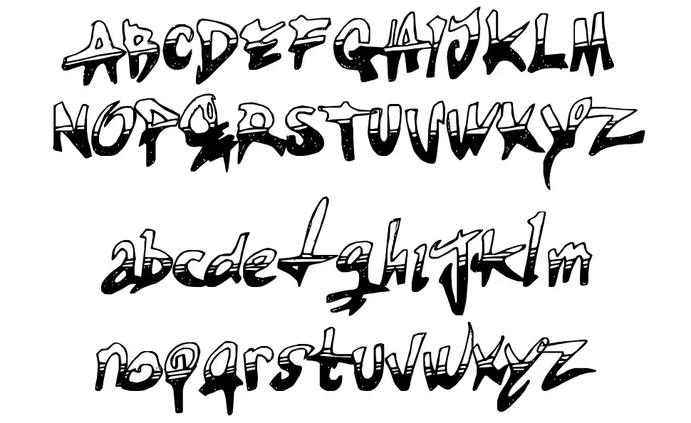 Tired Terrorist font specimens