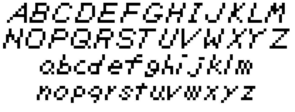TLOZ Link's Awakening font specimens