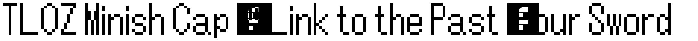 TLOZ Minish Cap / A Link to the Past / Four Sword font