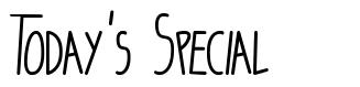 Today's Special font