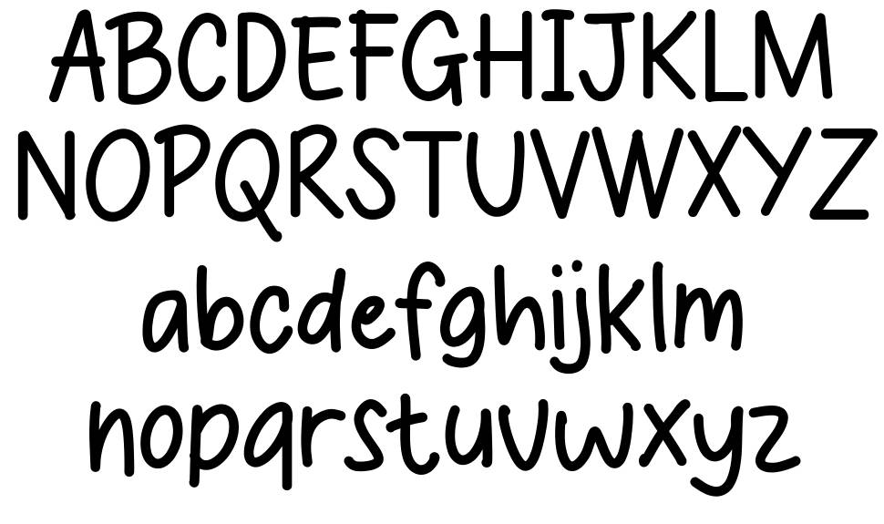 Toddler Writing font specimens