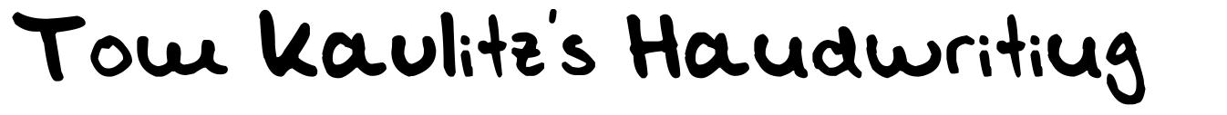 Tom Kaulitz's Handwriting font