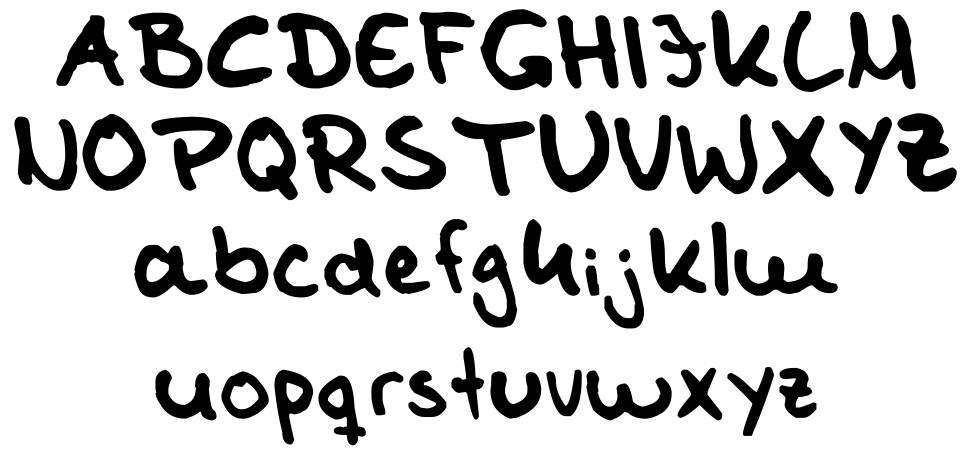 Tom Kaulitz's Handwriting font specimens